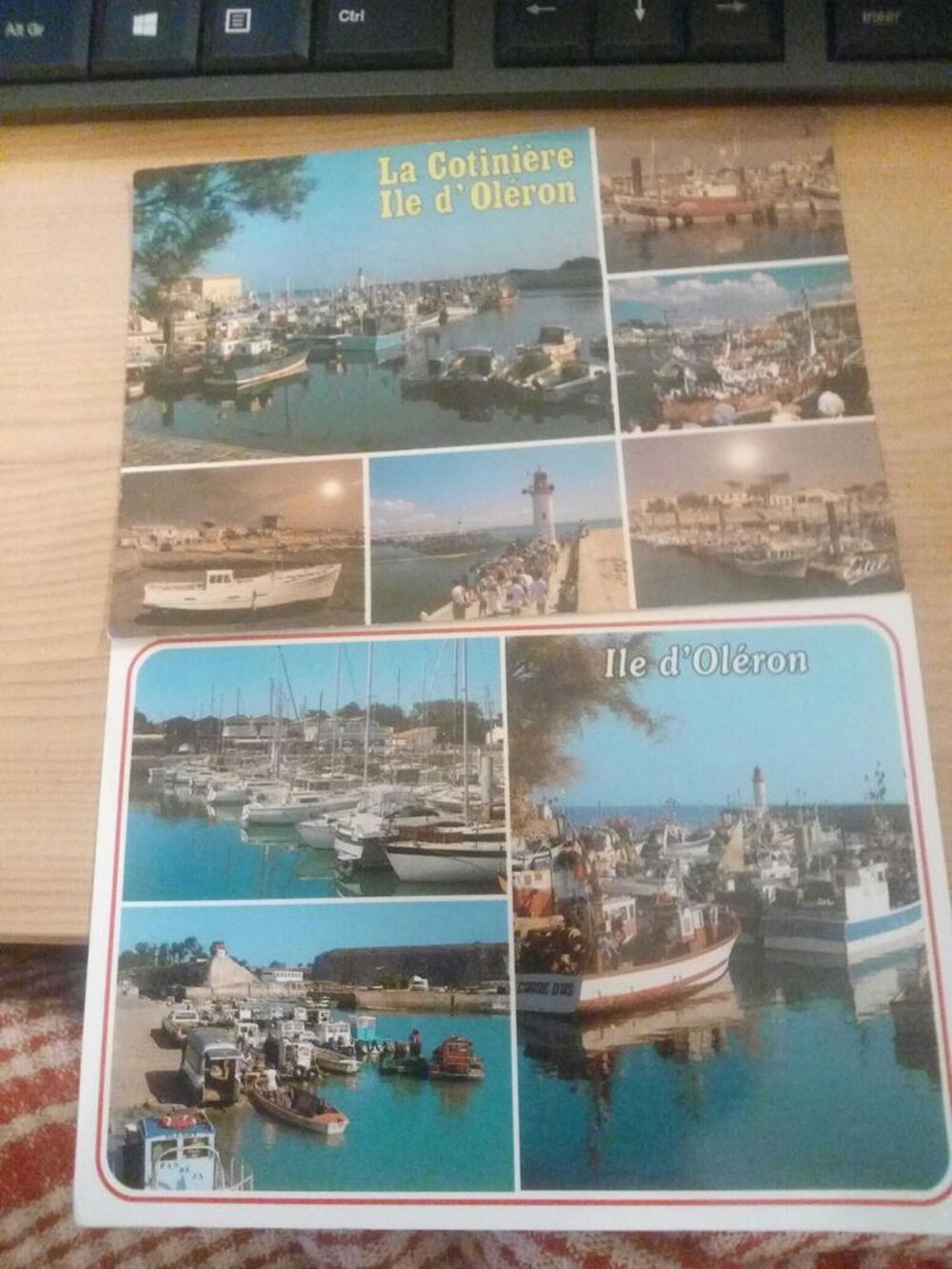 LOT DE DEUX CARTES POSTALES COULEUR ILE D OLERON 