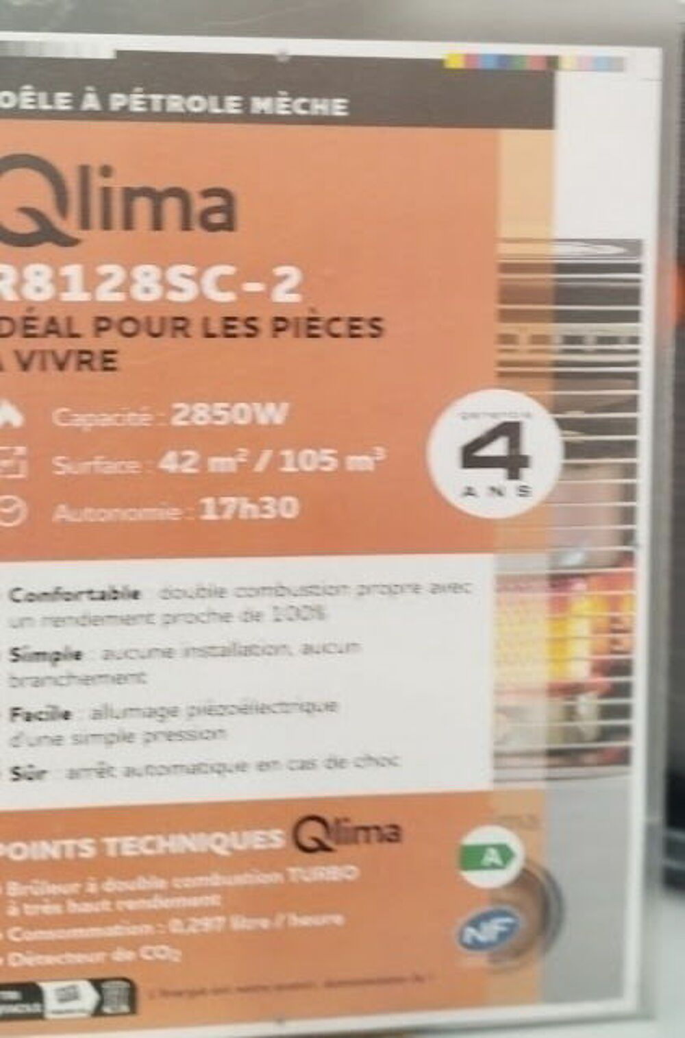 Poele a p&eacute;trole ' QLIMA ' 
Electroménager