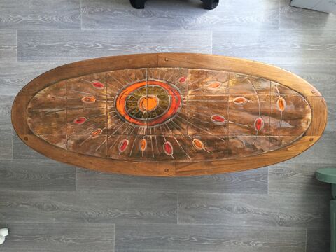 Table de Salon Ovale Vintage anne 1970 130 Bailleul (59)