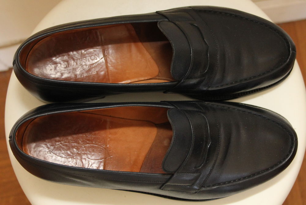 J.M WESTON Mocassins 180 cuir oc&eacute;an 
T. 7.5 E soit 41.5 Chaussures