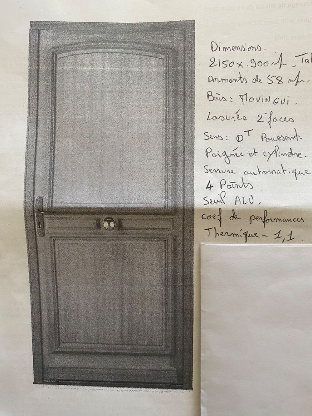 porte d'entr&eacute;e neuve sous emballage
fabrication artisan Bricolage