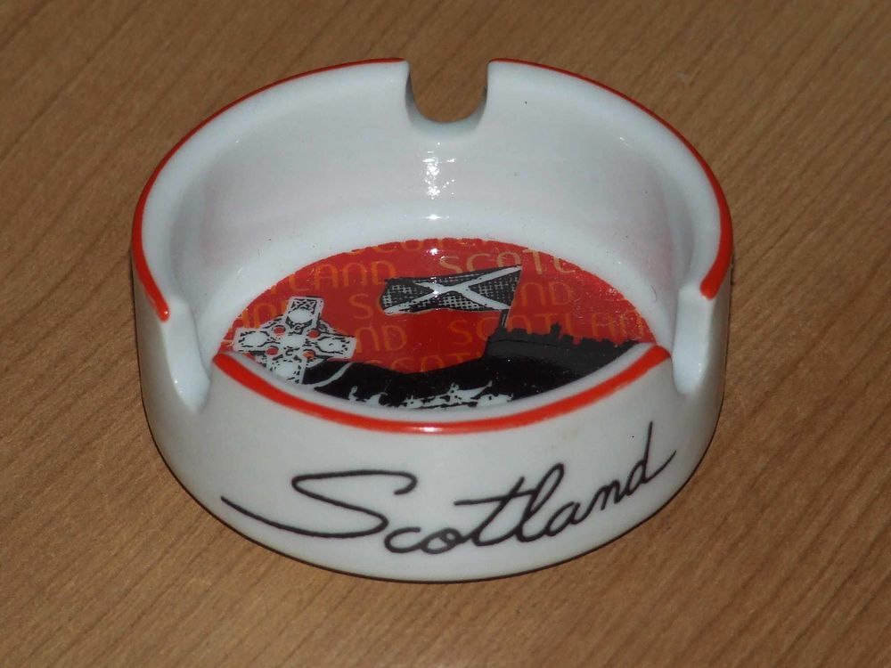 Cendrier m&eacute;tal et porcelaine de Londres, NEUFS Décoration