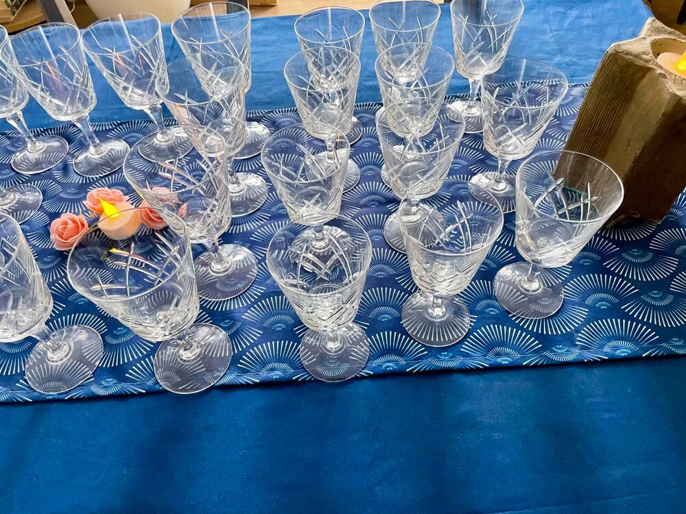 Superbe service verres en cristal Décoration