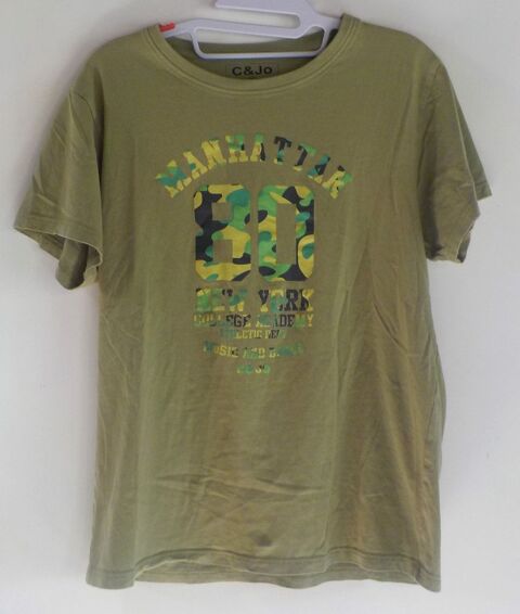 TSHIRT C&JO KAKI + INSCRIPTIONS SUR LE DEVANT TAILLE M 5 Bubry (56)
