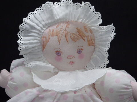 Corolle doudou poupe tissu rose et blanc col brod 10 Rueil-Malmaison (92)