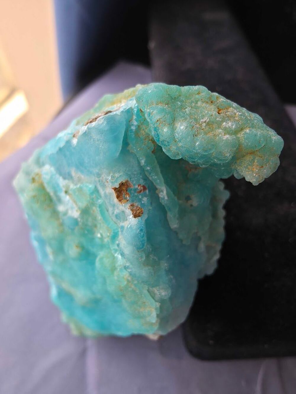 Pierre Naturelle H&eacute;mimorphite Turquoise du Congo-176g 