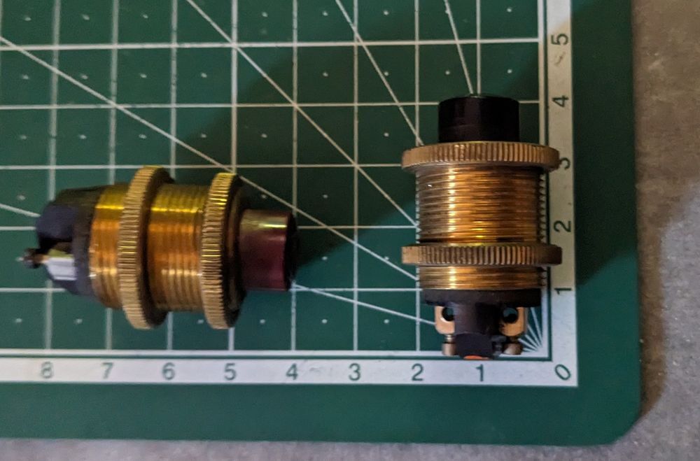 Deux interrupteurs poussoir en laiton poussoir type ascenseu Bricolage