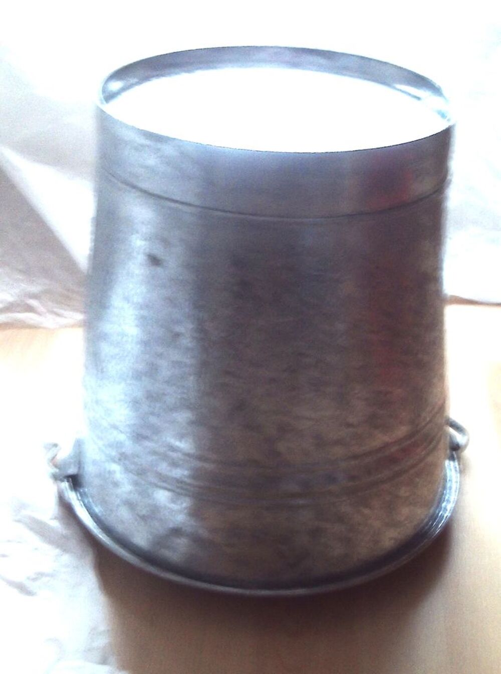 Seau de m&eacute;nage vintage Guillouard acier galvanis&eacute; zinc, 11 L Jardin