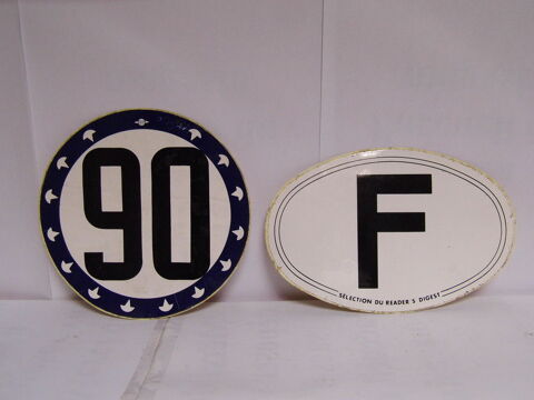 2 autocollants F et 90 stickers voiture ancienne quillery vintage 10 Petite Synthe (59)
