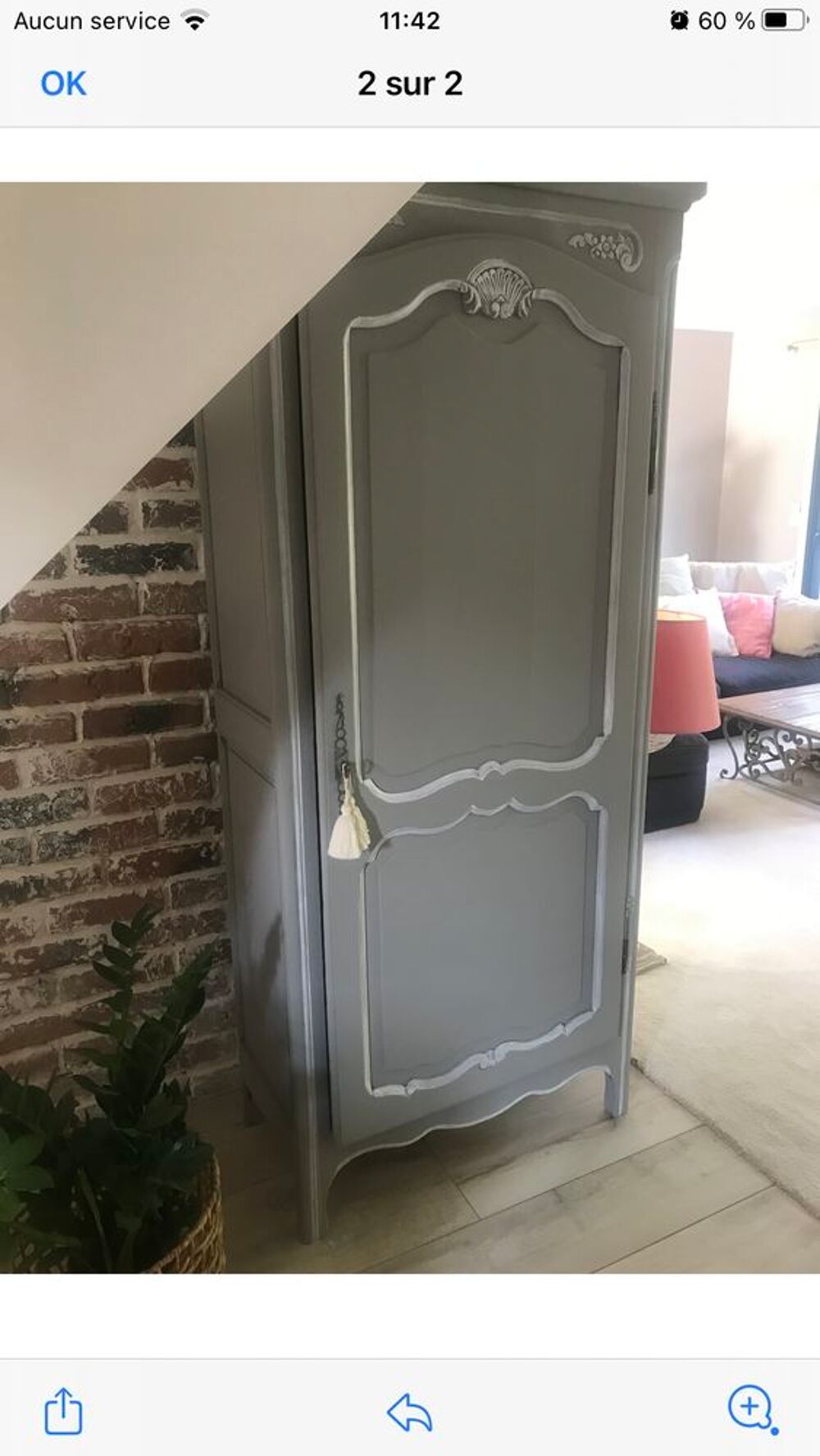 Bonnetiere armoire patin&eacute;e Meubles