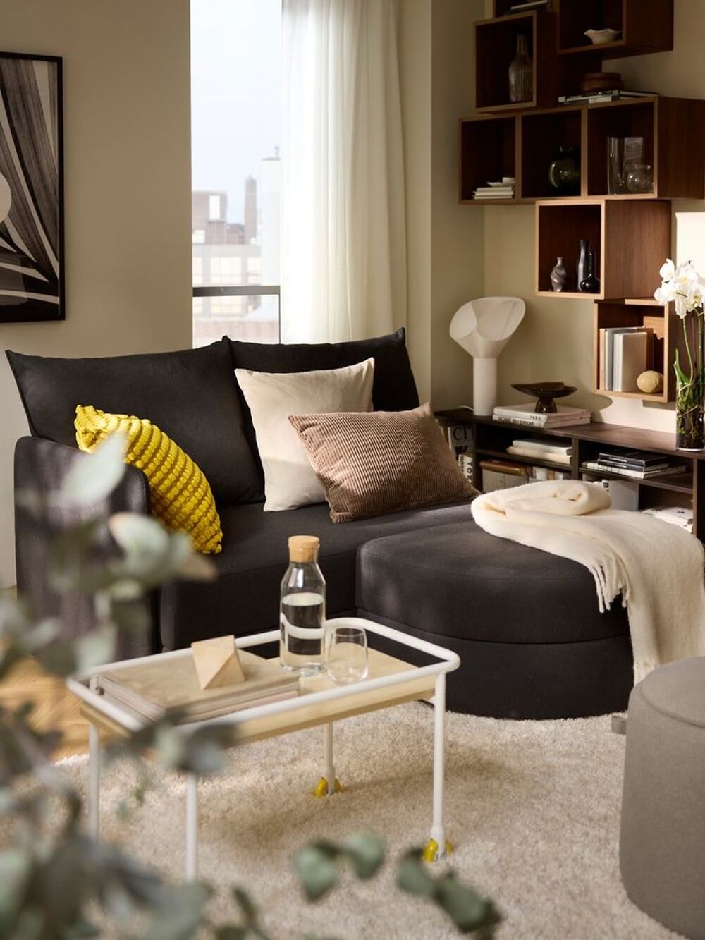 Canap&eacute; convertible IKEA 2 places-Gris fonc&eacute;- Tr&egrave;s bon &eacute;tat Meubles