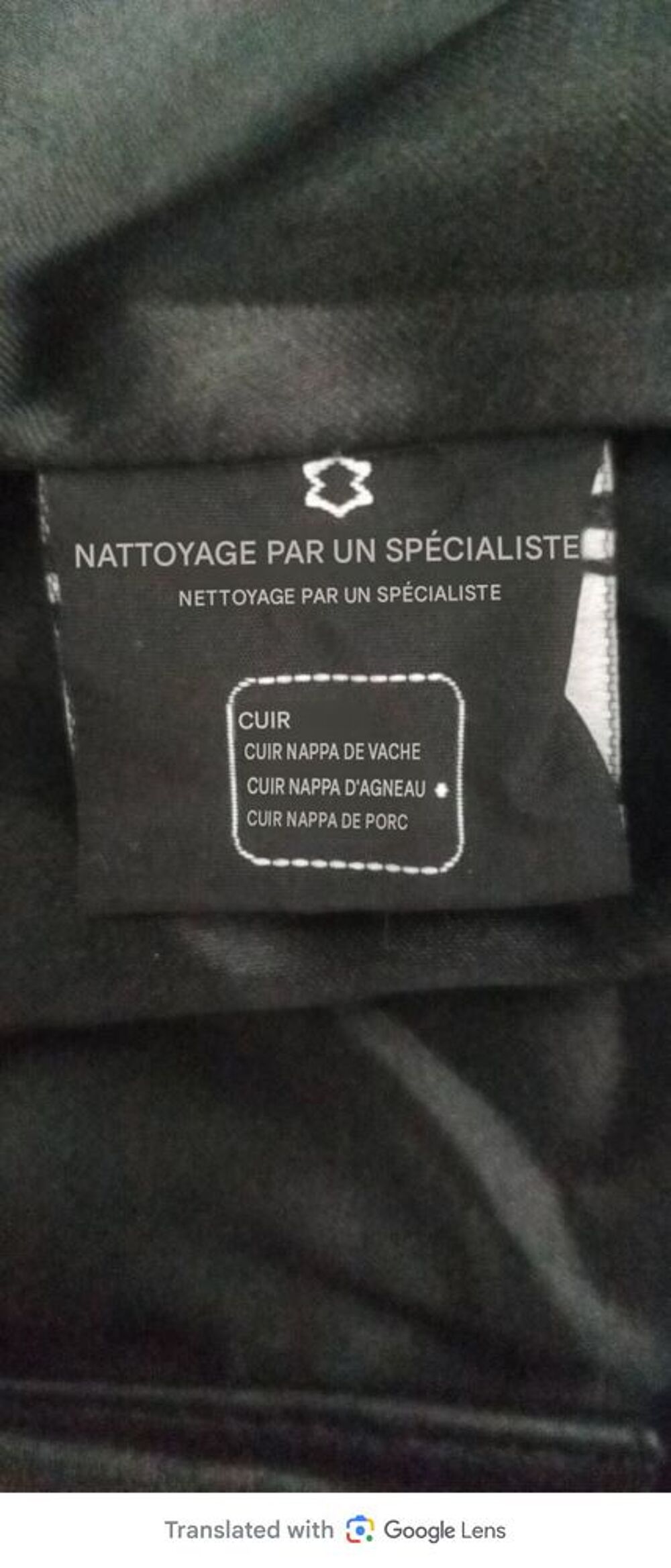 Veste en cuir d'agneau Vêtements