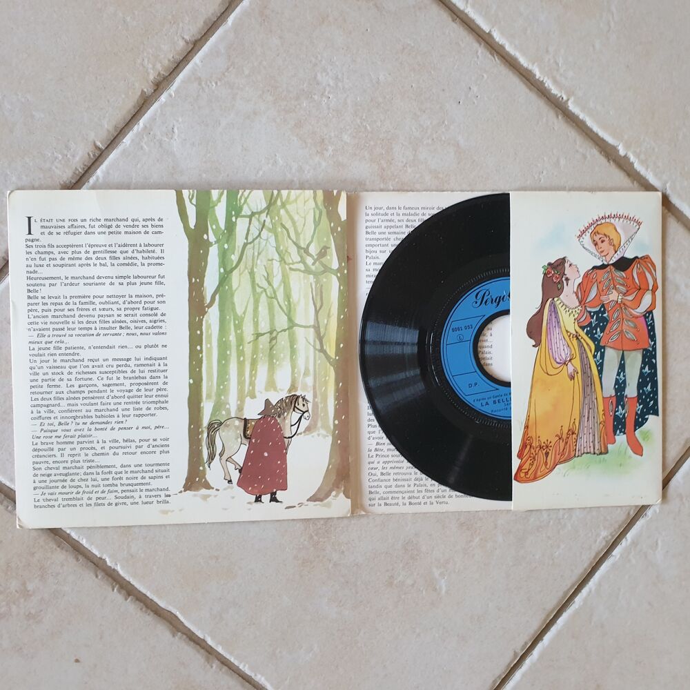 La belle et la b&ecirc;te Livre disque Vinyle 45 T CD et vinyles