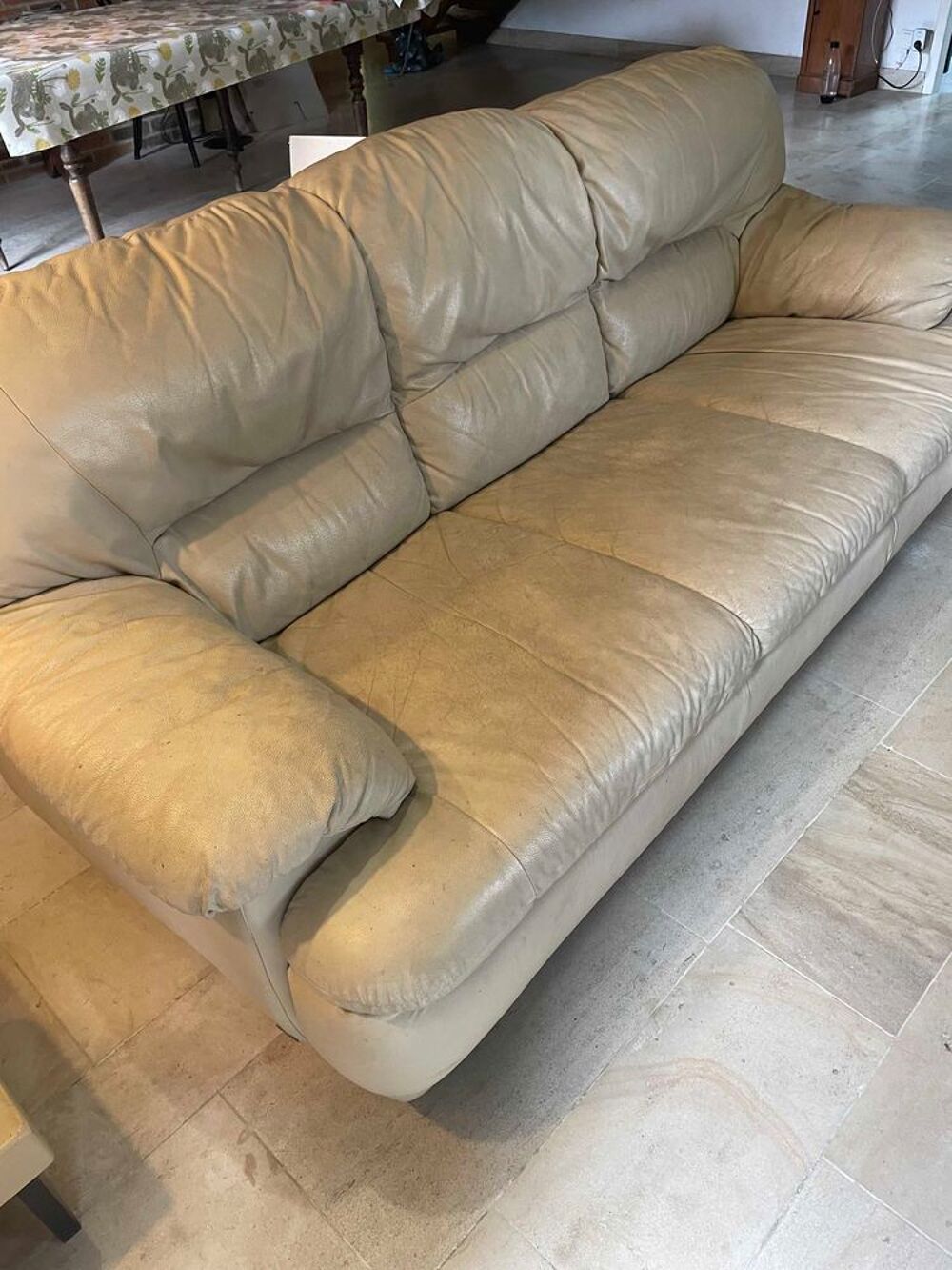 canape cuir buffle 3 places Meubles