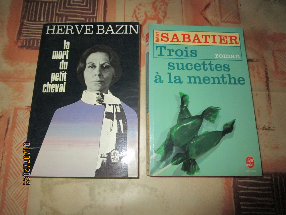 lot de trois romans BAZIN PAGNOL SABATIER
Livres et BD