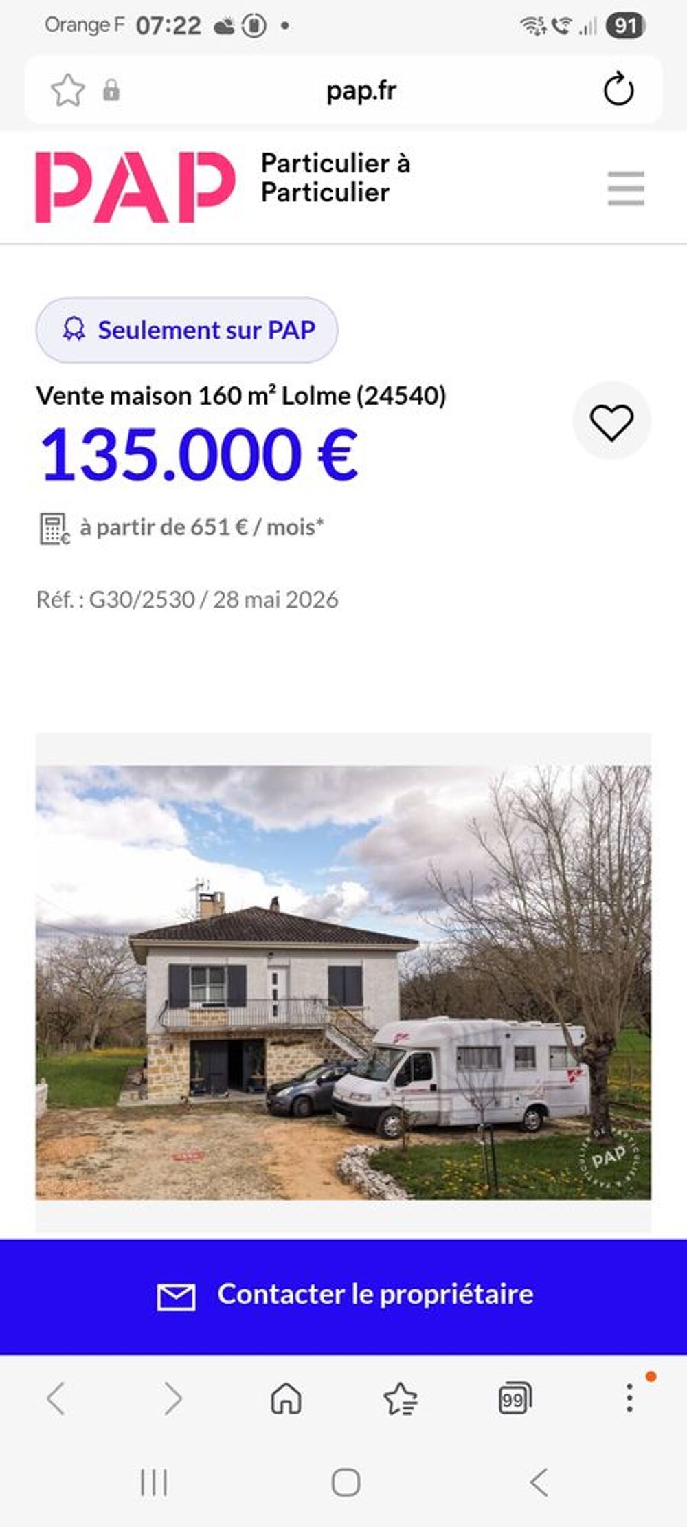 Vente Maison Maison Lolme 24540 . 