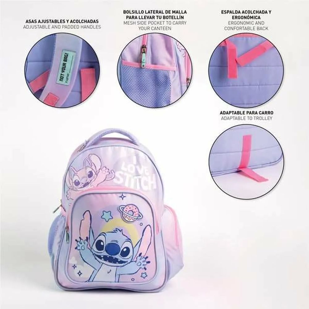 Sac &agrave; dos &eacute;coli&egrave;re Lilo Stitch Maroquinerie