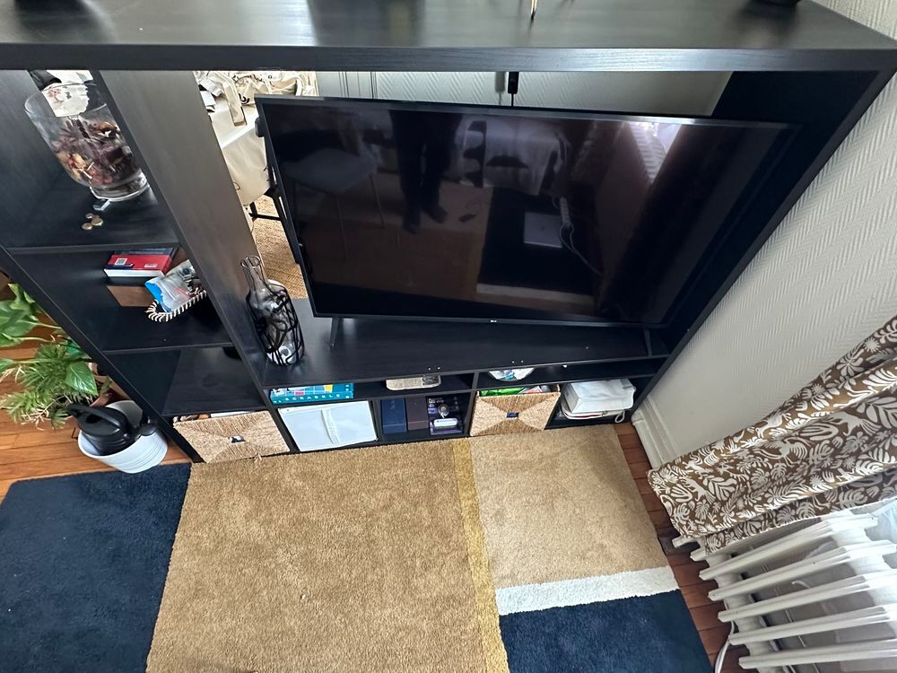 Meuble TV IKEA LAPPLAND noir bon &eacute;tat - t&eacute;l&eacute; jusqu'&agrave; 60'' Meubles