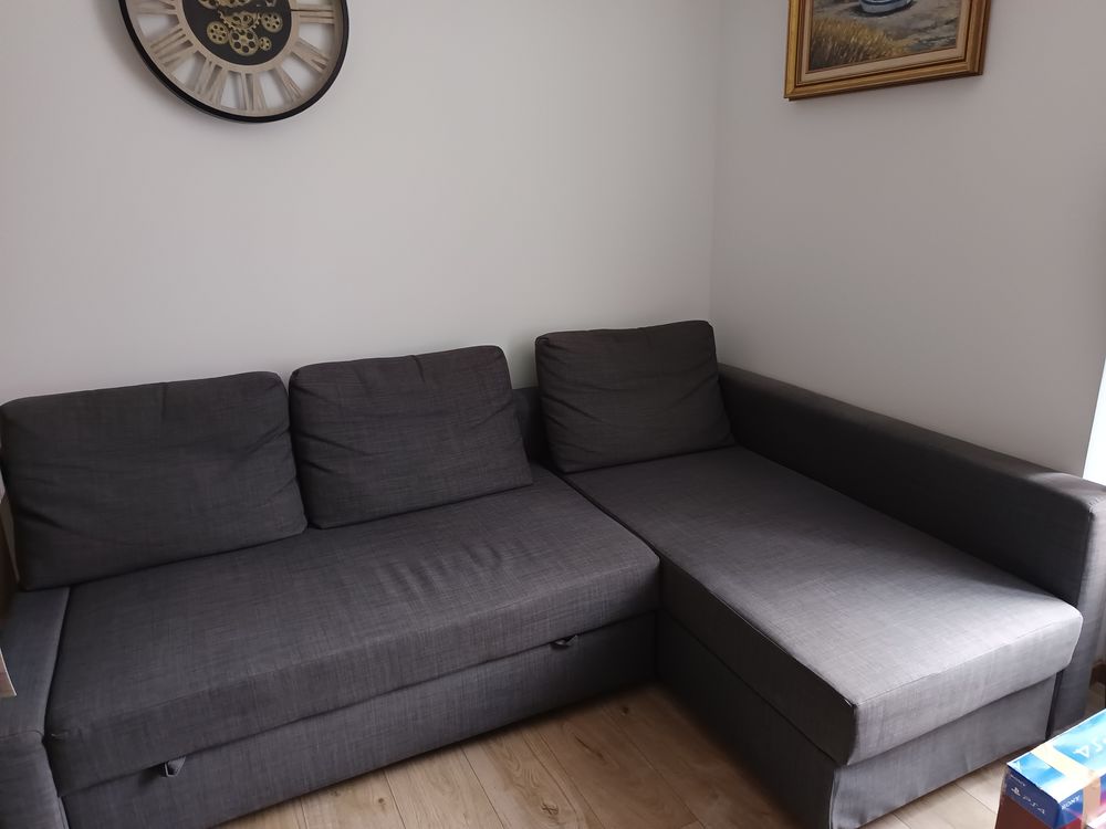 Canap&eacute; convertible angle+rangement, Skiftebo gris fonc&eacute;
Meubles