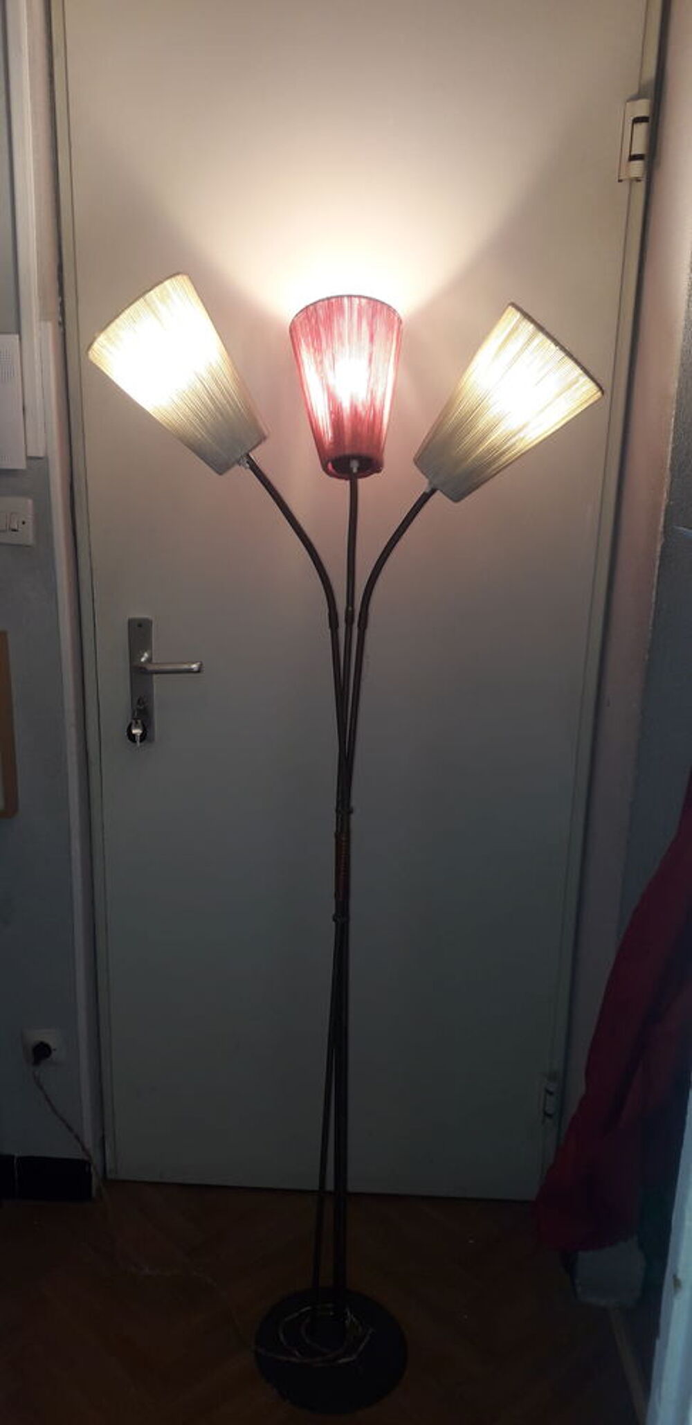 Lampadaire 03 spots ann&eacute;e 1950 Décoration