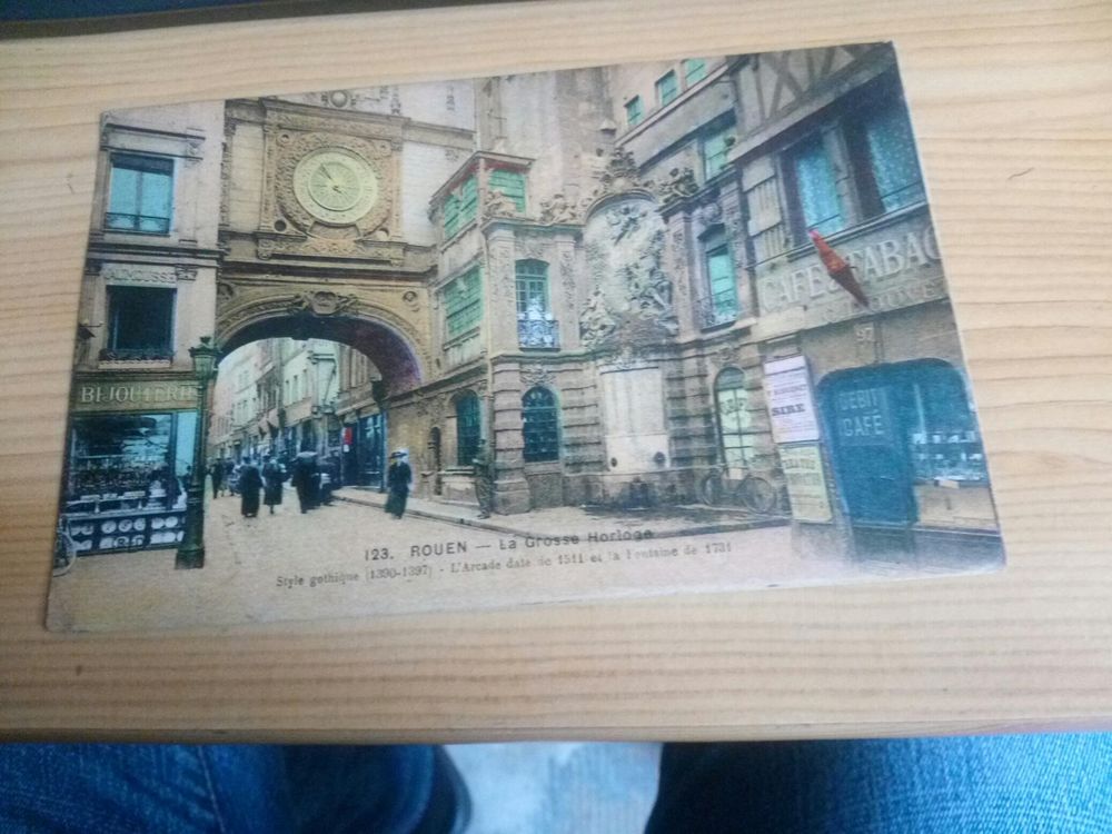 CARTE POSTALE ANCIENNE COLORISEE RARE DE ROUEN 