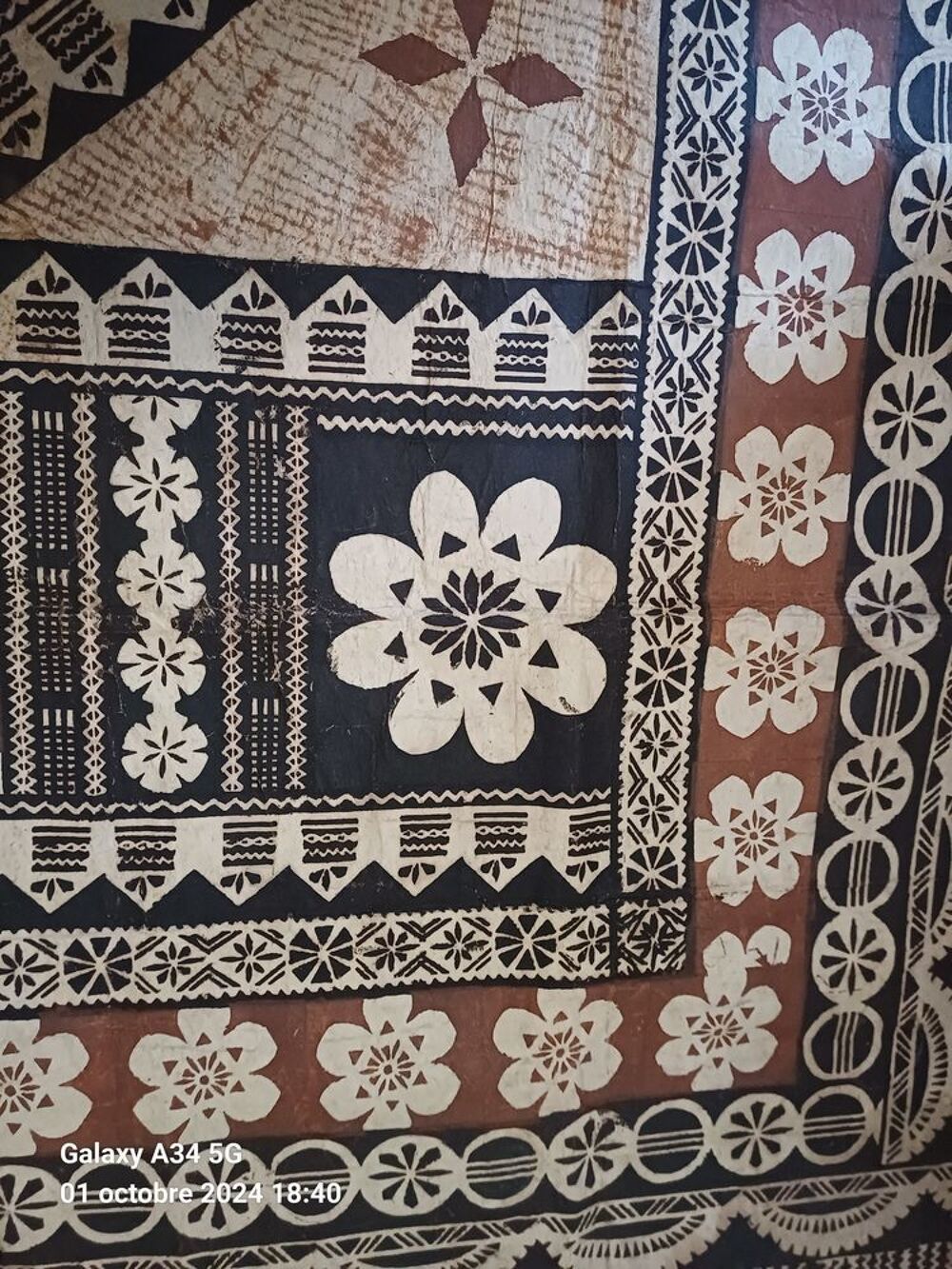  rare, tapa des Iles fidji en tr&eacute;s non etat 