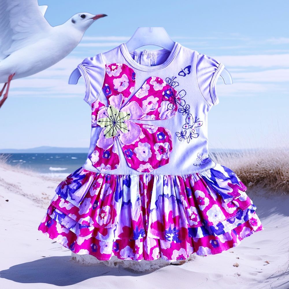 CATIMINI - ENSEMBLE 3P B&Eacute;B&Eacute; VOLANTS, FLEURS &amp; BRODERIES 6M Vtements enfants