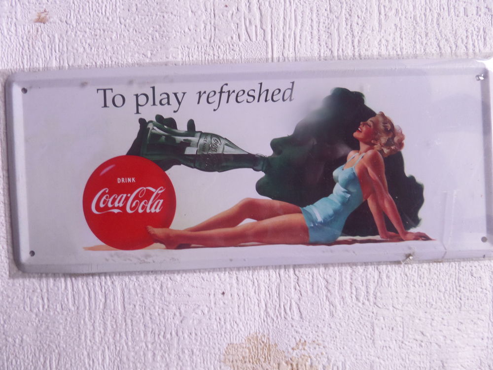 6 plaques publicitaires de COCA COLA 