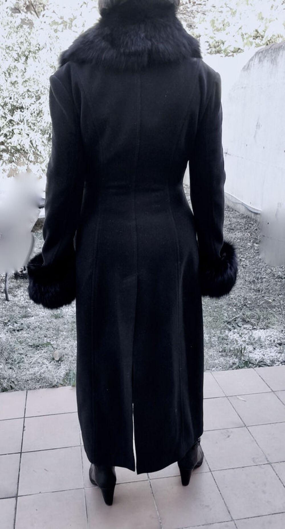 Manteau long noir &eacute;l&eacute;gant Vêtements