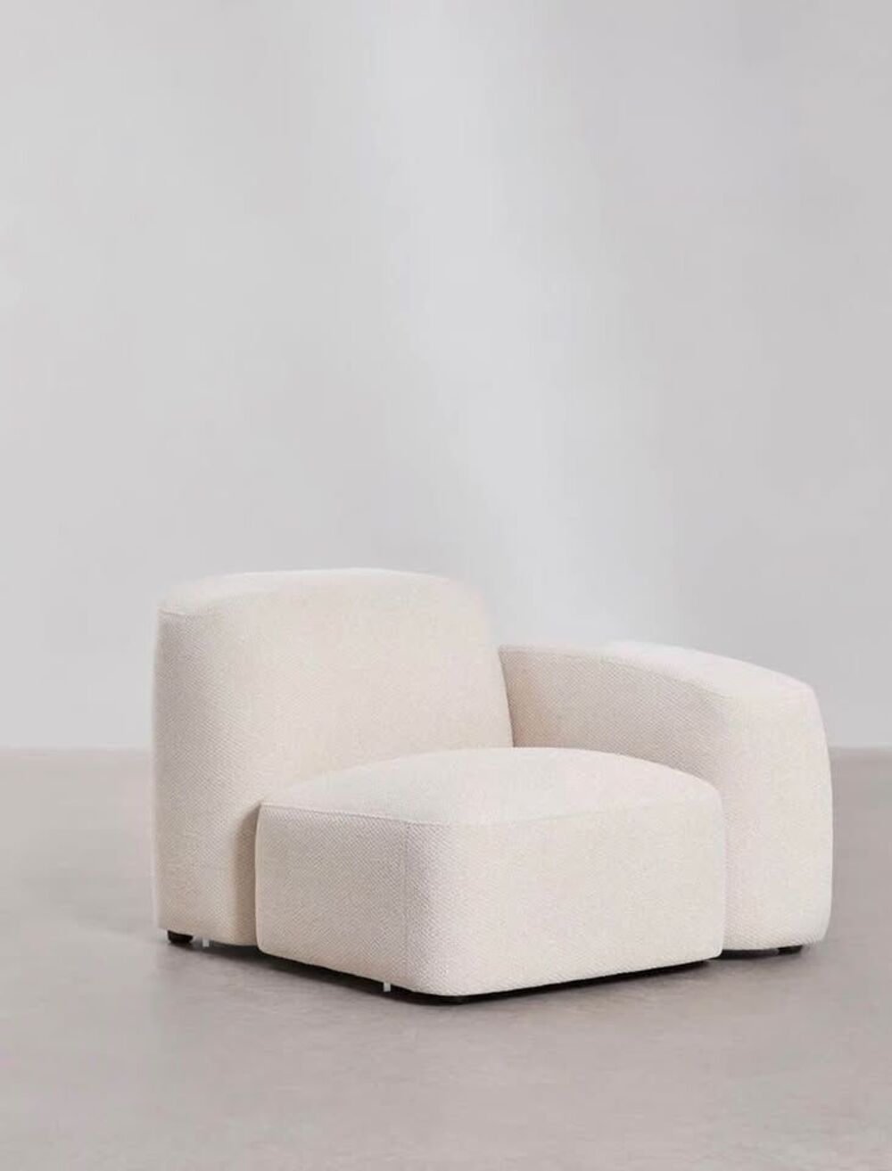 Superbe canap&eacute; design en tissu bouclette beige Meubles