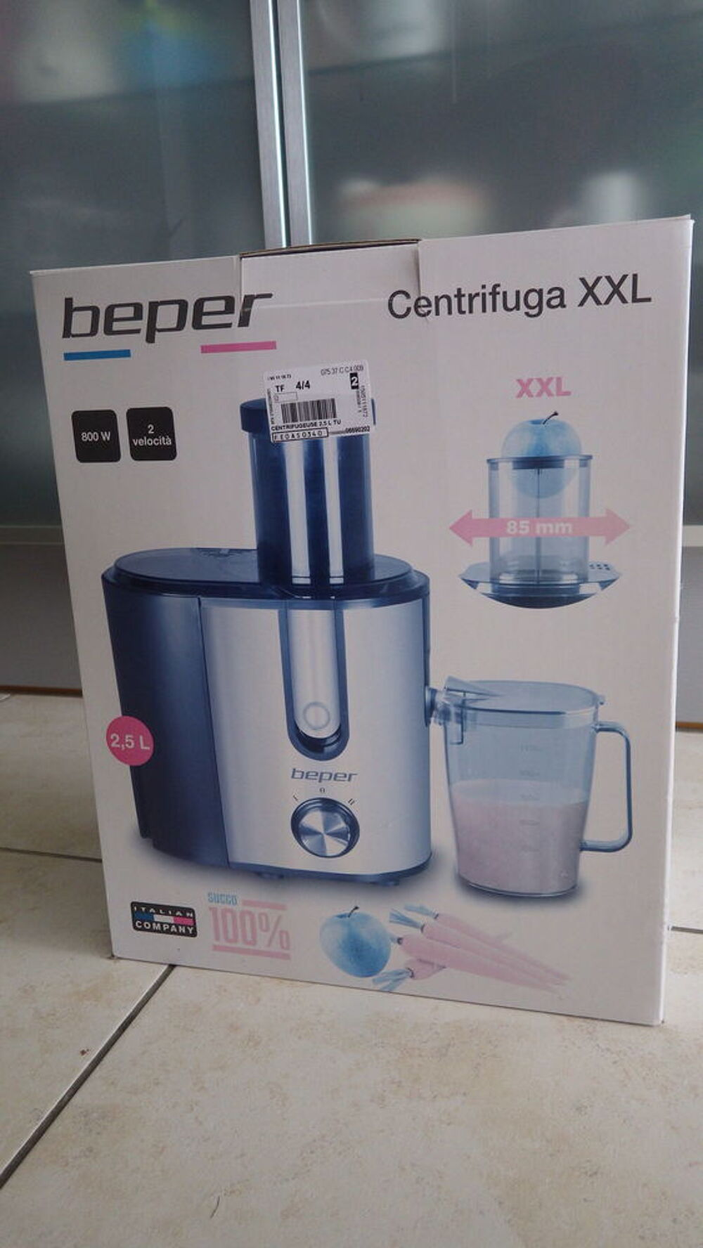Extracteur de jus centrifugeuse XXL Beper Electroménager
