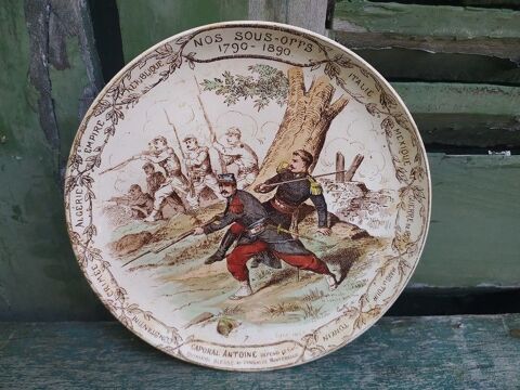 Assiette Faence Creil & Montereau  Guerre 1870 32 Loches (37)