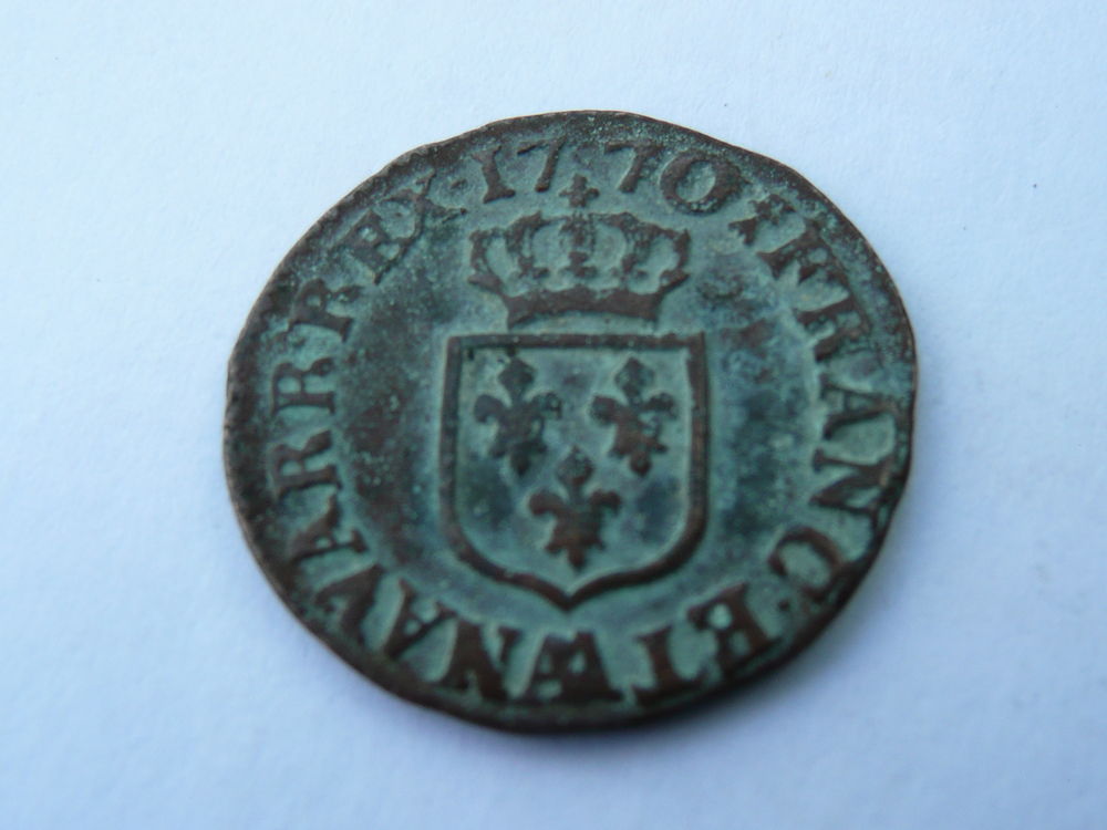 Louis XV Liard &agrave; la vielle 1770 t&ecirc;te AA (Metz) 