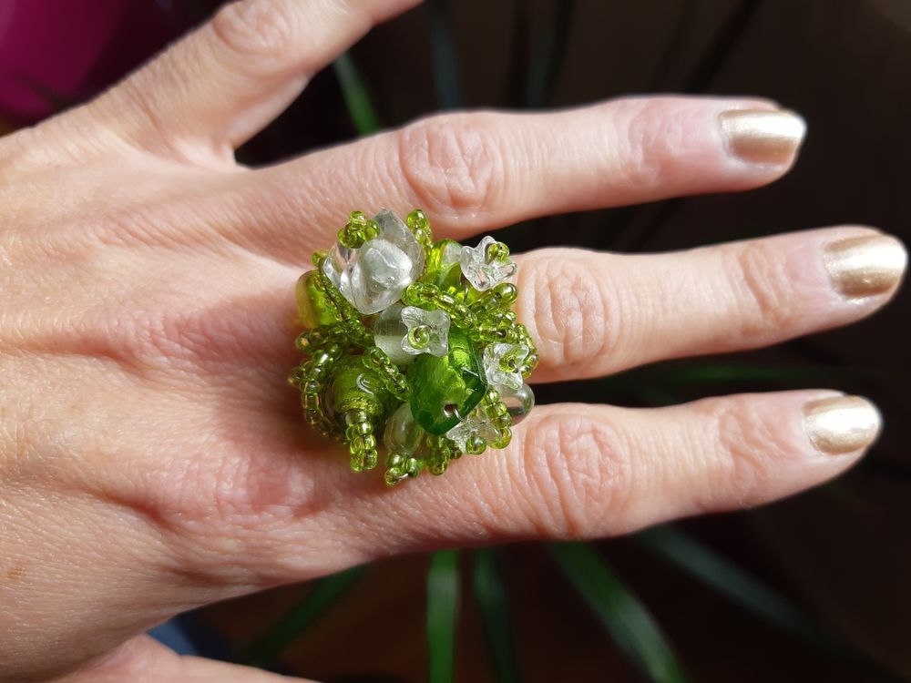 Bague Perles Ajustable Bijoux et montres