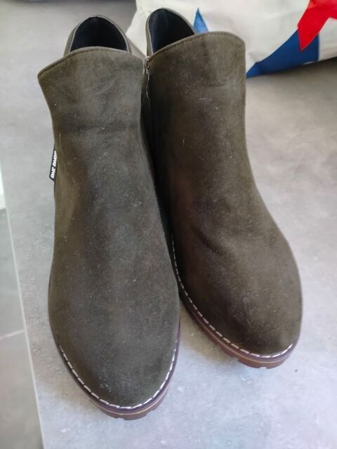 bottine neuve kaki taille  40 0 La Palme (11)