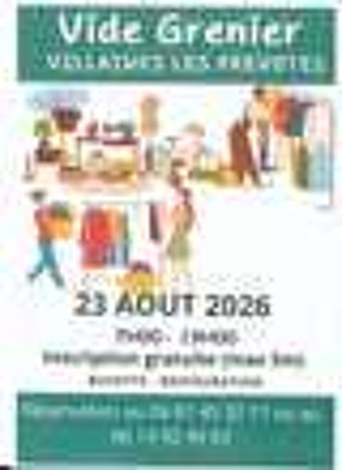 Vide grenier &agrave; Villaines les Pr&eacute;votes le 23 ao&ucirc;t 2026 Vide grenier, marché aux puces, braderie