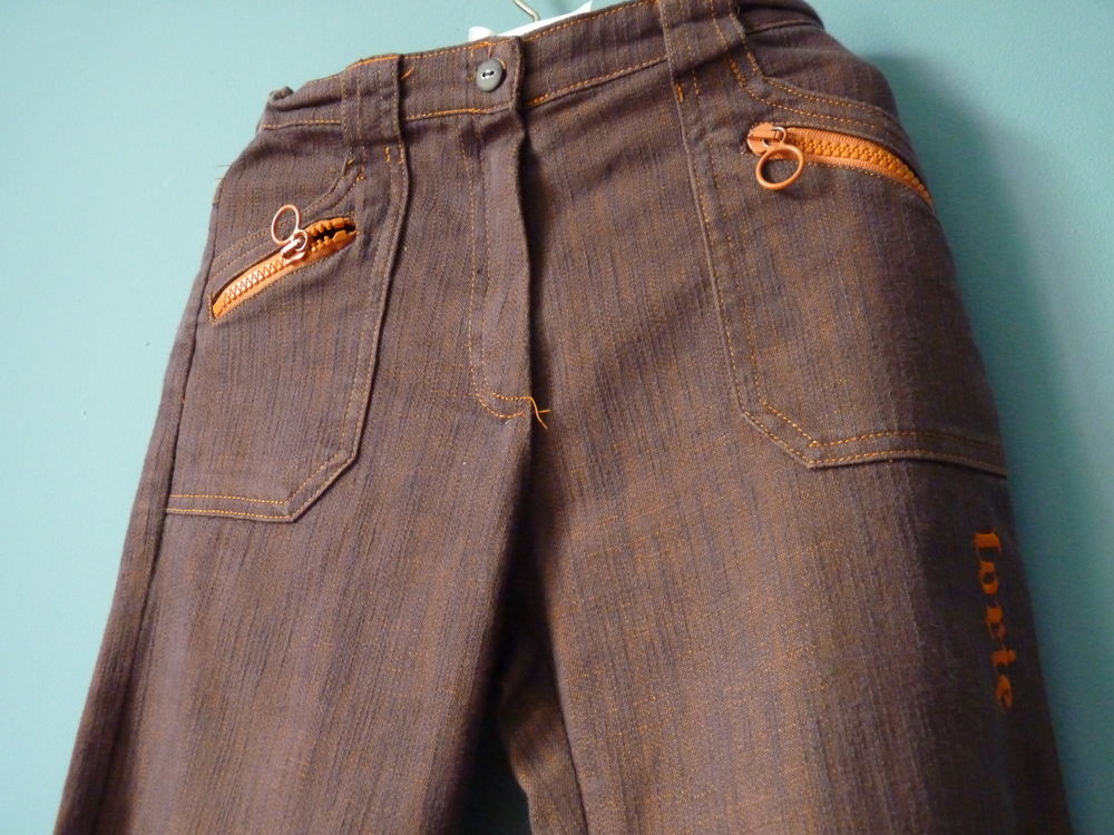 Pantalon jean fille 10 ans Lorie Bordeaux TBE Vtements enfants