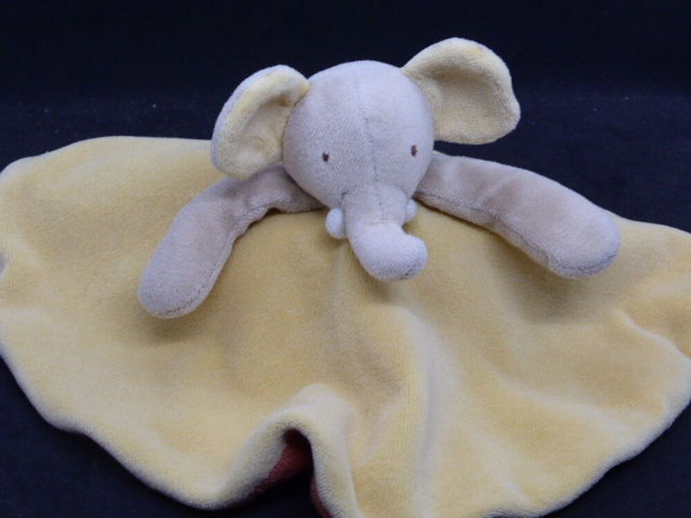 Moulin Roty les loustics doudou plat r&eacute;versible lion &eacute;l&eacute;phan Jeux / jouets
