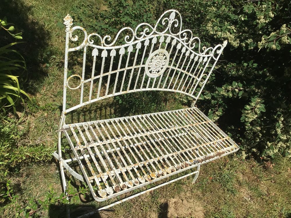 Banc pliant fer ancien romantique
Jardin