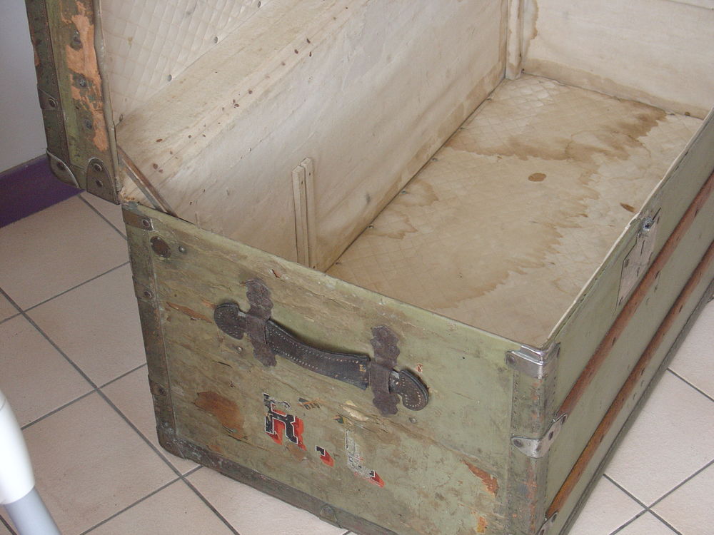 Malle de voyage de marque Moynat ancienne. Meubles