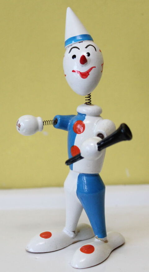 Figurine bois Bobble Head GOULA Made in Spain Clown Blanc 30 Issy-les-Moulineaux (92)