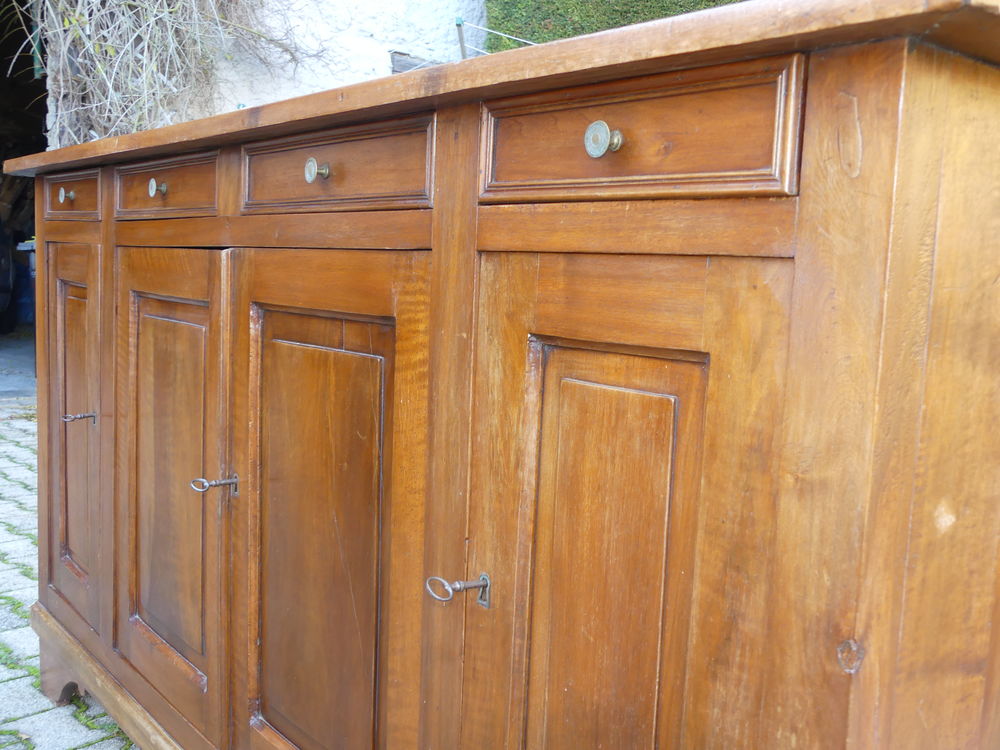 Buffet + vitrine - Bois brut - noyer Meubles