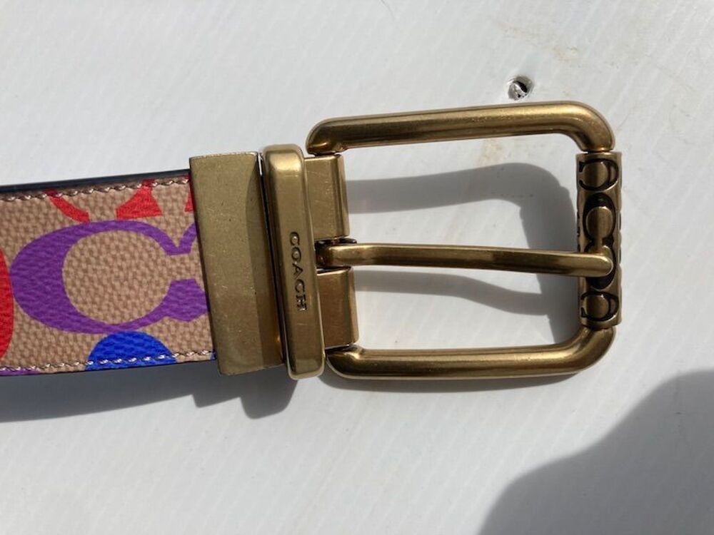 Ceinture COACH en toile enduite multicolore 110 cm Maroquinerie