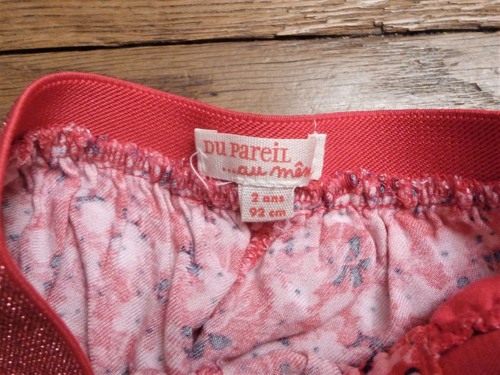 Pantalon L&eacute;ger Rose Fleuri avec 2 Poches- Du Pareil Au M&ecirc;me Vtements enfants