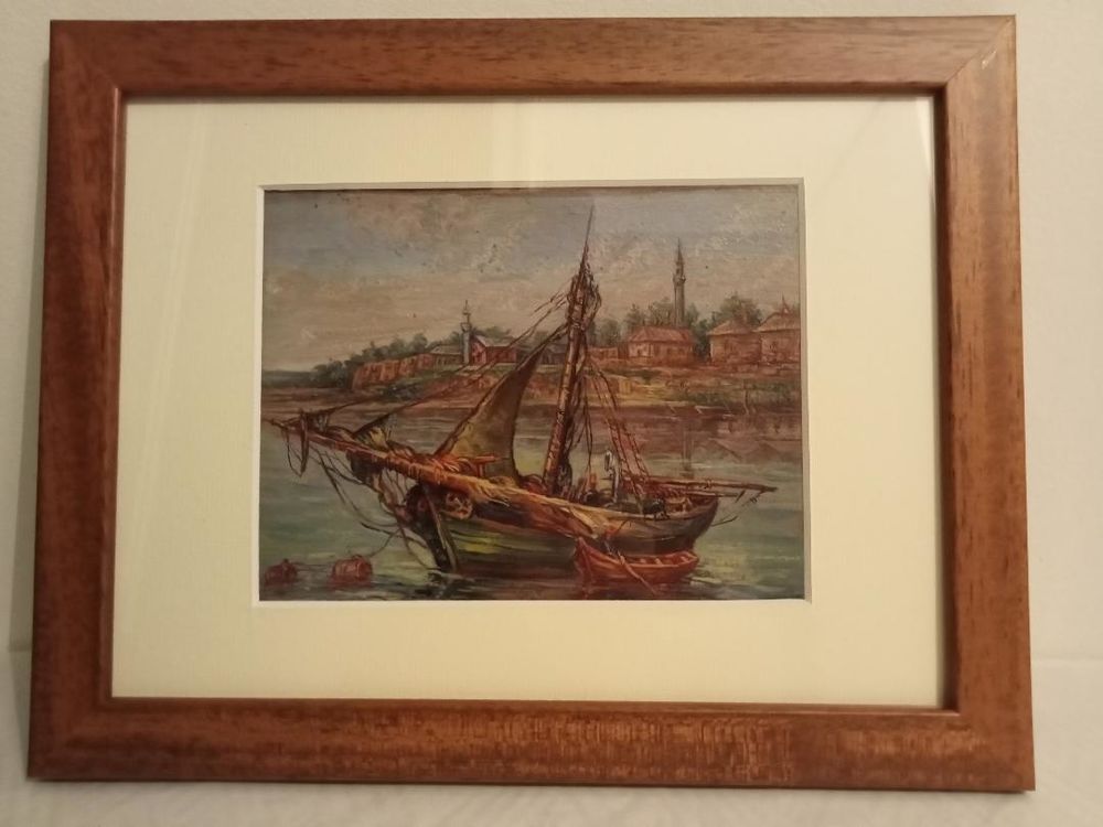 Tableau miniature huile sur isorel Décoration