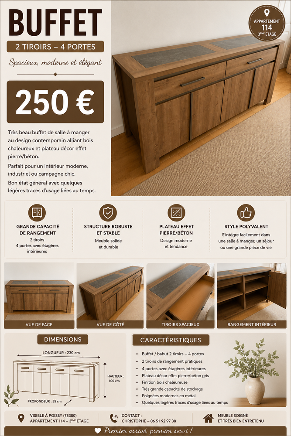 Buffet de salle &agrave; manger Décoration