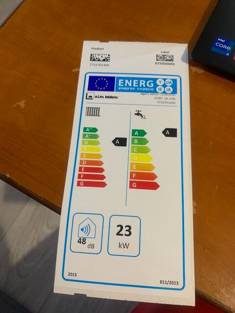 CHAUDIERE  MURALE A GAZ A CONDENSATION e.l.M LEBLANC 1900 Tremblay-en-France (93)