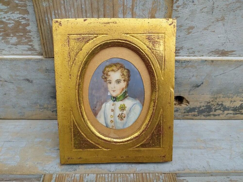 Peinture Miniature L'Aiglon Napol&eacute;on II Duc de Reichstadt 