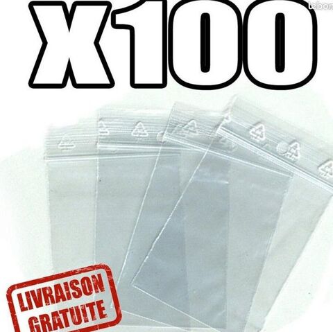 LOT 100 mini SACHETS PLASTIQUE ZIP EMBALLAGE 4X6 CM NEUF - L 7 Marseille 13 (13)