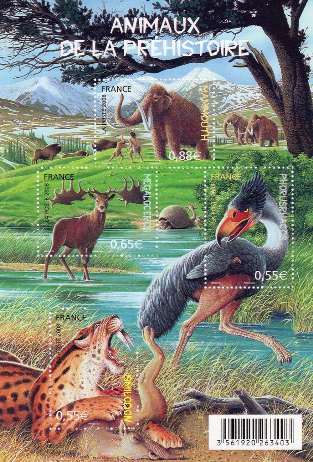 TIMBRES de FRANCE . N**
FEUILLET 2008 